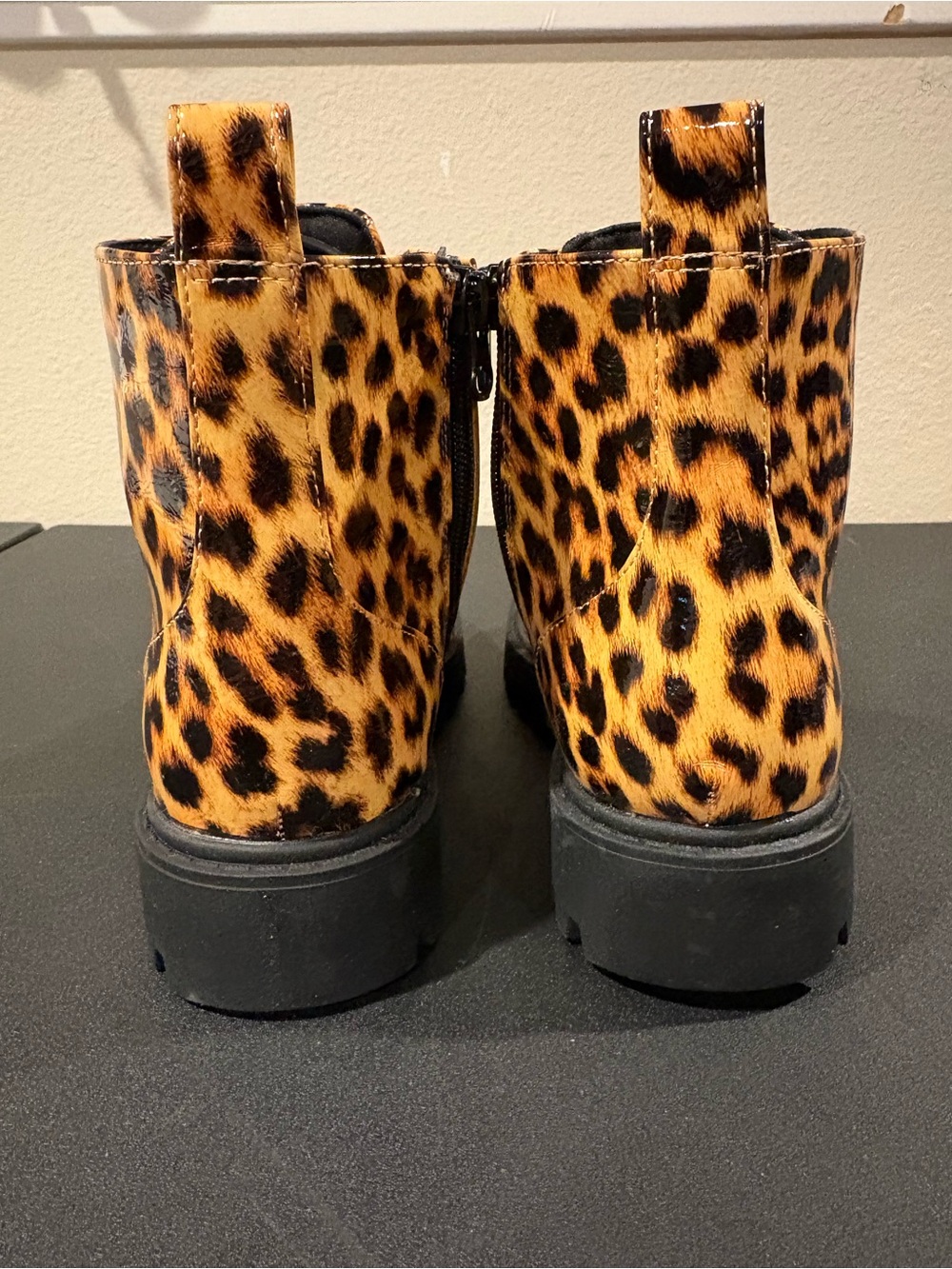Art Class Kayden Cheetah Print Combat Ankle Boot Multiple Kids Youth Sizes - Picture 6 of 15